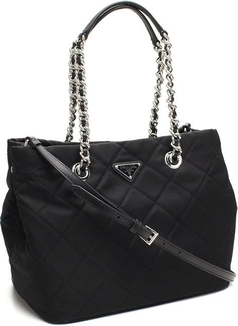 black quilted prada bag|Prada black quilted handbag.